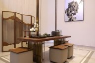 信陽固始崋壹新中式高檔樣板房家具、軟裝飾品工程項(xiàng)目案例展示！
